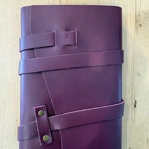 Portland Leather Wrap Journal medium in lollipop